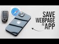 How to Save a Webpage as an App on iPhone (tutorial)