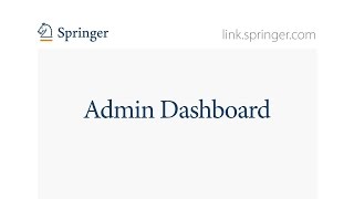 SpringerLink Tutorial 06 The Admin Dashboard (Italian Subtitles) Net Worth