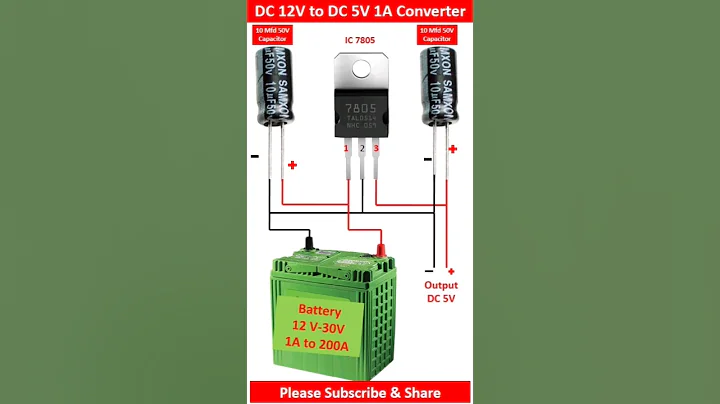 DC 12V to 5V Converter Using 7805 IC || DC 5V Power supply #DctoDcConveeter #dctodc #converter #7805