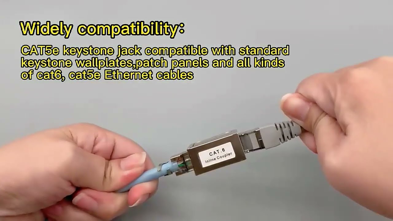 PUXIN RJ45 Cat5e Cat6 Cat6A STP FTP Female Jack Inline Coupler Keystone Jack