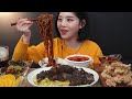 SUB)간짜장에 탕수육 군만두 중식 먹방! (feat.짬뽕국물) 짜장밥까지 리얼사운드 Jjajangmyeon mukbang fried pork&dumpling
