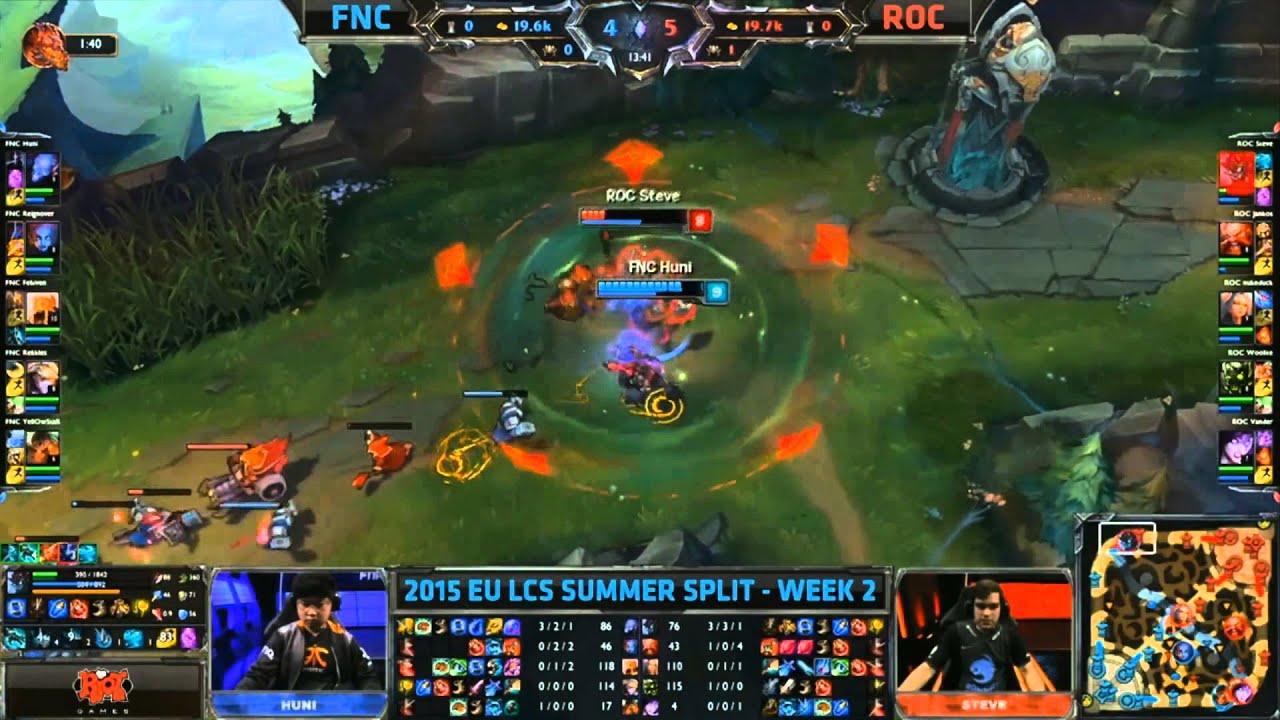 FNC Huni Ryze Solokill 1v1 Roc Steve Maokai #2 - FNC vs ROC - FNATIC vs ROCCAT