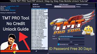 Best FRP Unlock Tool 2026 | TMT PRO Tool No Credit Unlock Guide //  jajatidas screenshot 3