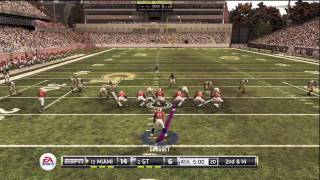 NCAA Football 11 Road to Glory Freshman Year Week 10 vs Georgia Tech