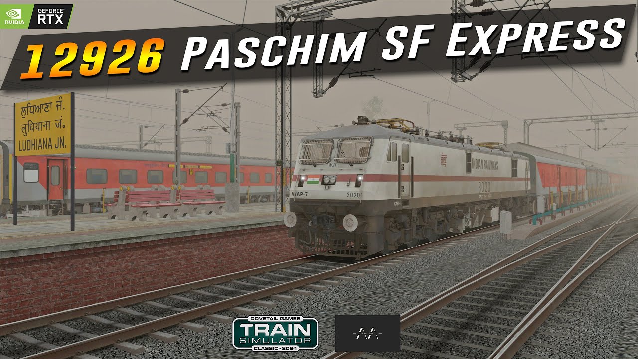 12926 Paschim SF Express | WAP-7 Leads Through Dense Fog | Ludhiana Jn