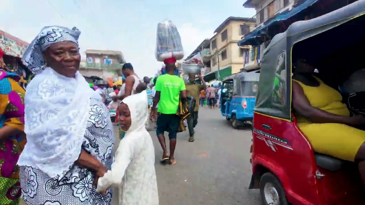 kumasi Ghana Africa city market walk
