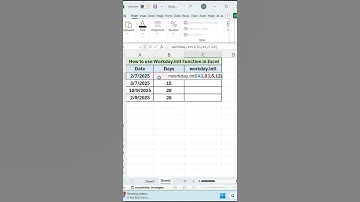 Excel Tips WORKDAY.INTL Function in 30 Seconds ⚡|#excel #shorts #viral #exceltips