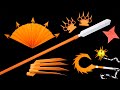 07 Ninja Weapons || Yari Spear/Paper Fan/Ninja Claws/Hook/Ninja Star/Sword