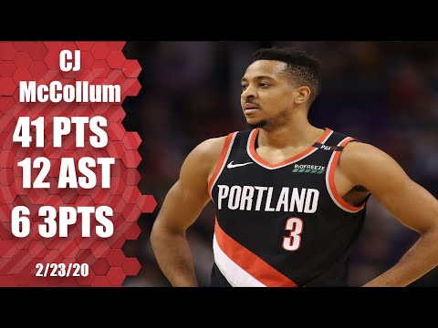 CJ McCollum records 41-point double-double in Pistons vs. Trail Blazers | 2019-20 NBA Highlights