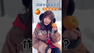 【検証】雪の中で冷凍みかんはできるの？#Shorts