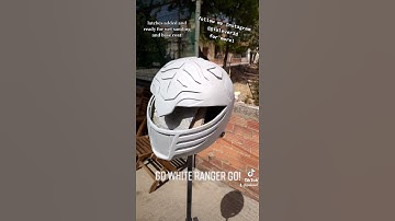 #powerrangers #helmet #3dprinted #props #pla #ender #ender3 #gst3d #white #whiteranger #art #cosplay