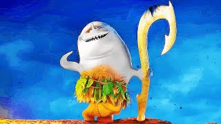 Maui Turns Into A Shark Scene | MOANA (2016) Movie CLIP HD