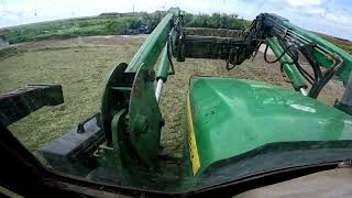 Timelapse of packing silage pit with John Deere 5720 in stronsay 2025