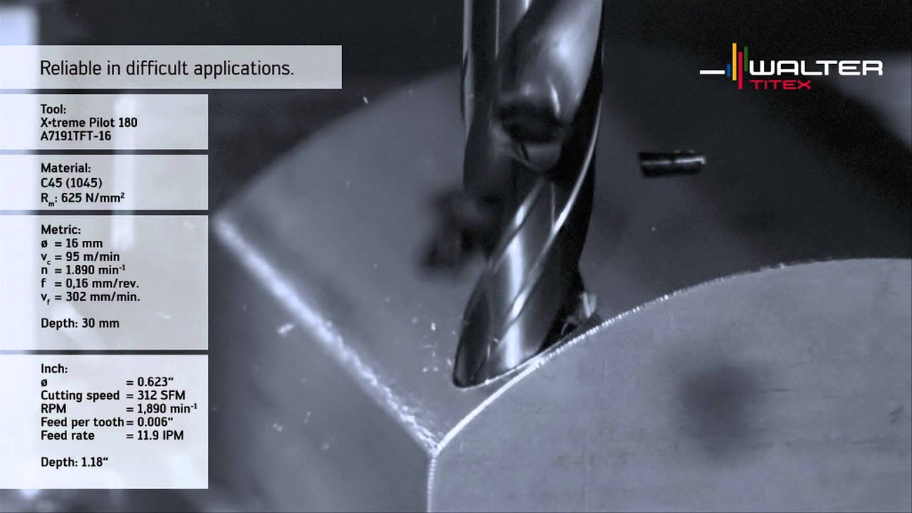 Walter Titex Holemaking Bohren VHM Kühlkanal Pilot Bohrer Walter Titex X·treme Pilot 180