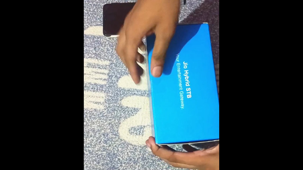unboxing jio hybrid STB set up box 🎁 jio reliance company gift 