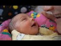 Newborn responds to mothers voice loves grandmas massage  our finnish indian baby