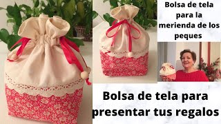 Cómo hacer bolsitas de tela sin coser  Hacer bolsas de tela, Bolsas de  regalo de tela, Regalos de tela