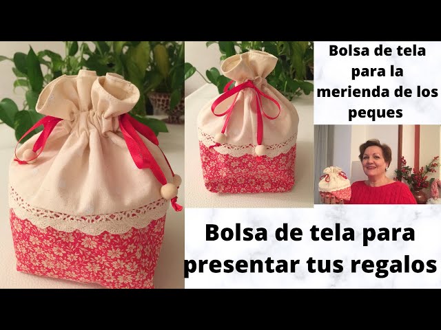 DYI Bolsa de tela para presentar tus regalos. Hecho a mano si que mola +  Bolsa de tela Bombonera 