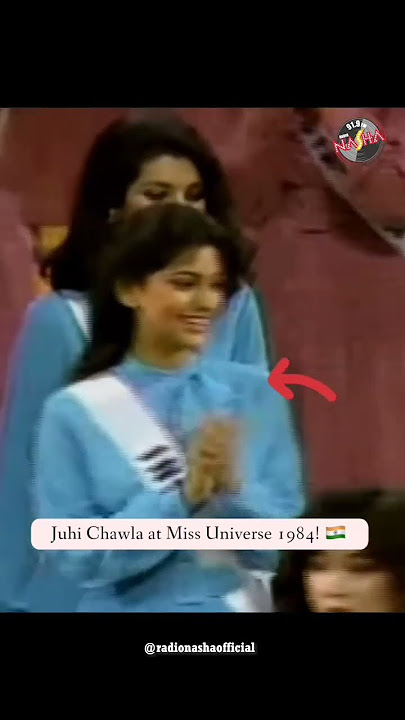 Juhi Chawla at Miss Universe 1984😍#juhichawla #radionasha