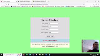 Surebet calculator for arbitrage betting JavaScript screenshot 2