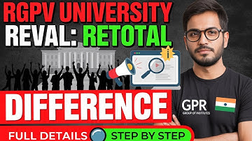 RGPV Reval/Retotal Kaise Kare (How to Apply Revaluation and Retotal)ll RGPV University llBhopal