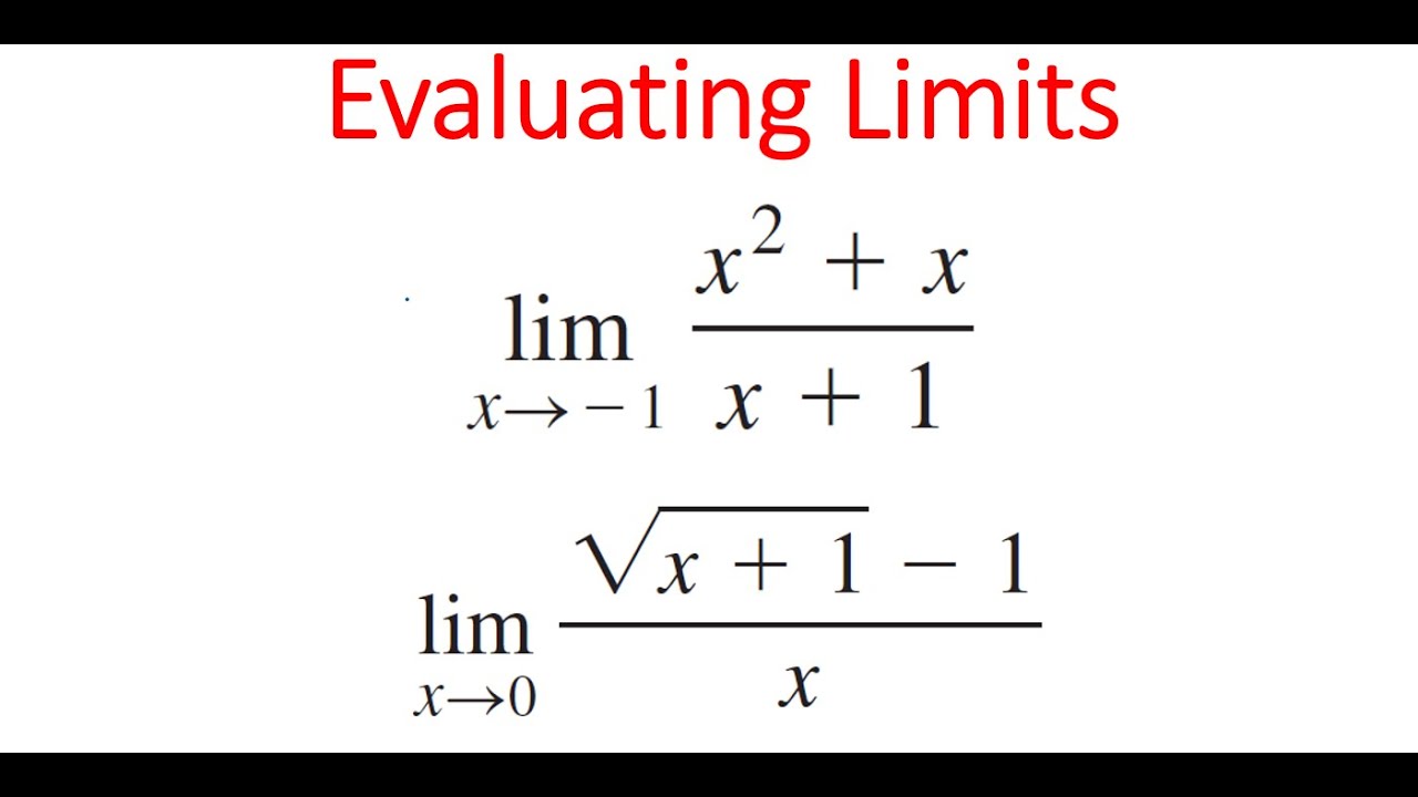 Evaluating LIMITS By Simplifying Expressions