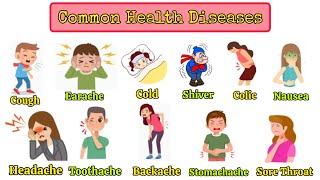 Common Health Diseases 🤧🤒😷 | English Vocabulary | #english #englishvobulary