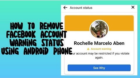 HOW TO REMOVE FACEBOOK ACCOUNT WARNING STATUS ON YOUR FACEBOOK ACCOUNT PART 1 #FBwarningstatus