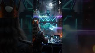 Skeleton DJ Dance in Dark Forest 🌙🔥 #Shorts
