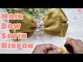 (SUB) DIY Hair Bow with Ribbon | Jepitan Rambut dari Pita | Double Satin Ribbon