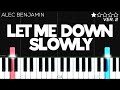 Alec Benjamin Let Me Down Slowly EASY Piano Tutorial