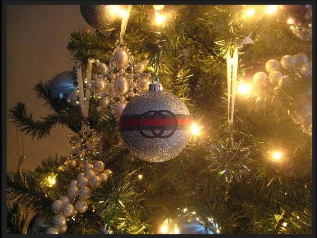 Gucci Christmas tree. Designer luxury Christmas I created for a friend.  Designer Christmas o…