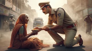 [4K] Ai Art: Indian Police Officer Feeding Lady In Damn Heat