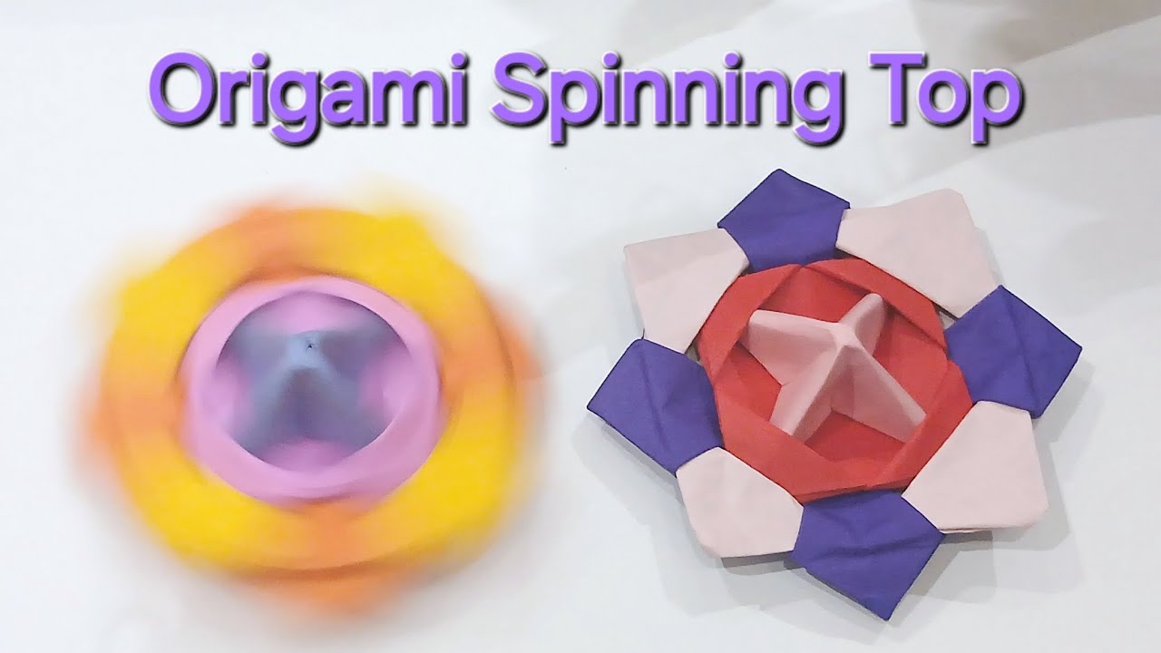 HOW TO MAKE A ORIGAMI SPINNING TOP ||DIY EASY ORIGAMI SPINNING TOP TUTORIAL 