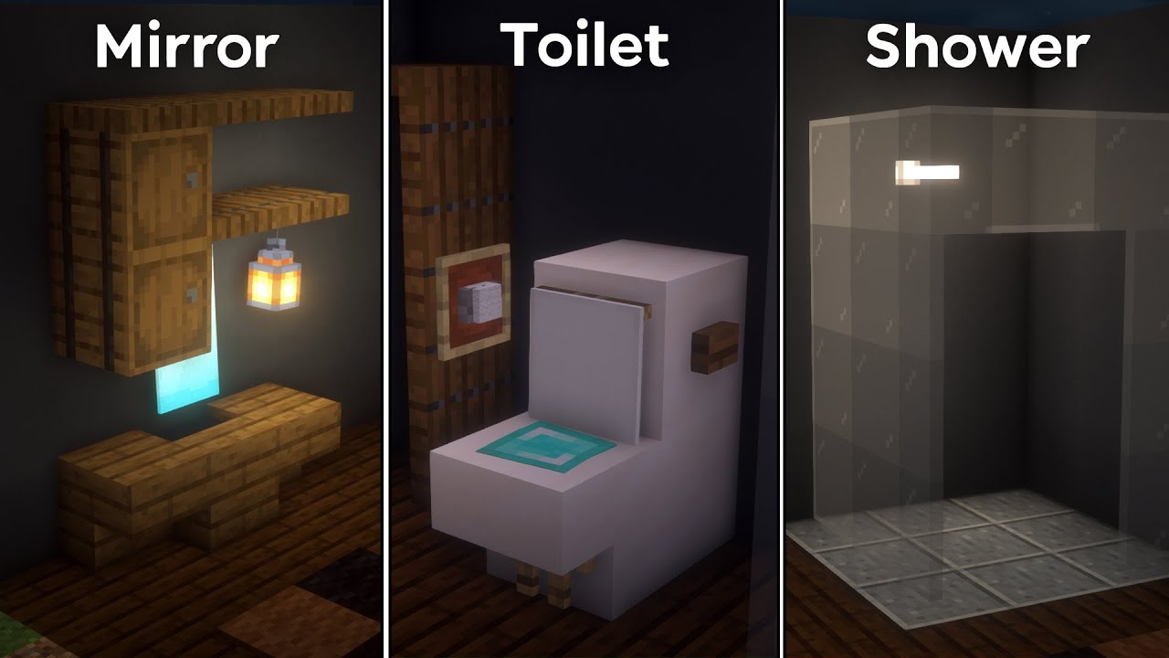 How to Build a Classic Minecraft Bathroom in Just 5 Minutes - YouTube