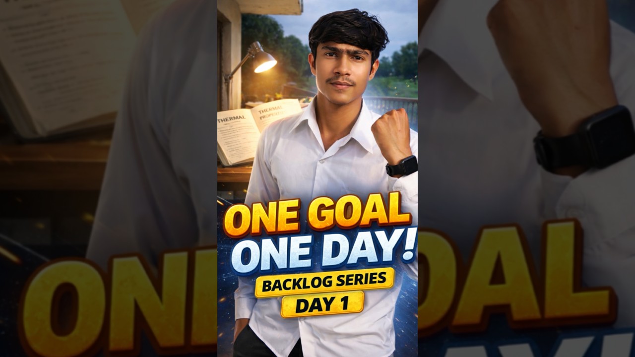 One Goal One Day | Backlog Series Day 1 🔥 | Real Study Motivation 
