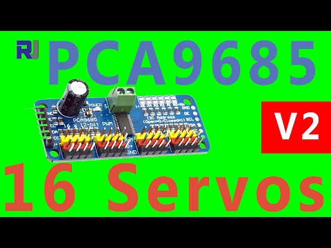 Control 16 Servo motors using PCA9685 Module and Arduino V2