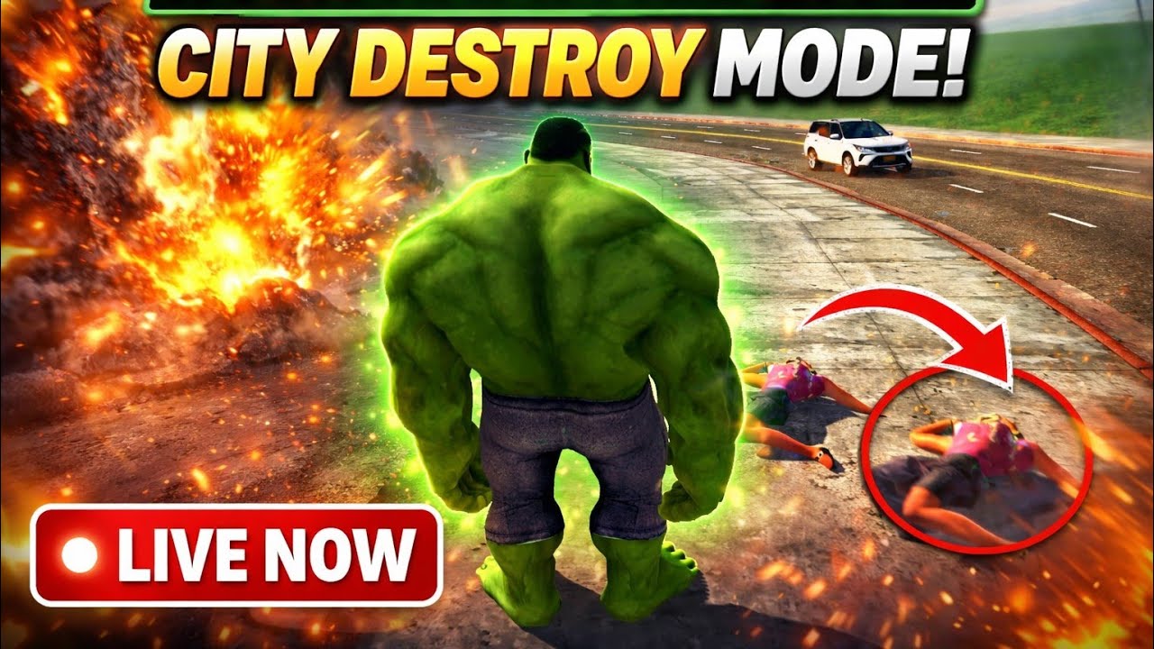 HULK RAMPAGE LIVE 💚 Destroying The Whole City 😱 | Ultimate Superhero Gameplay