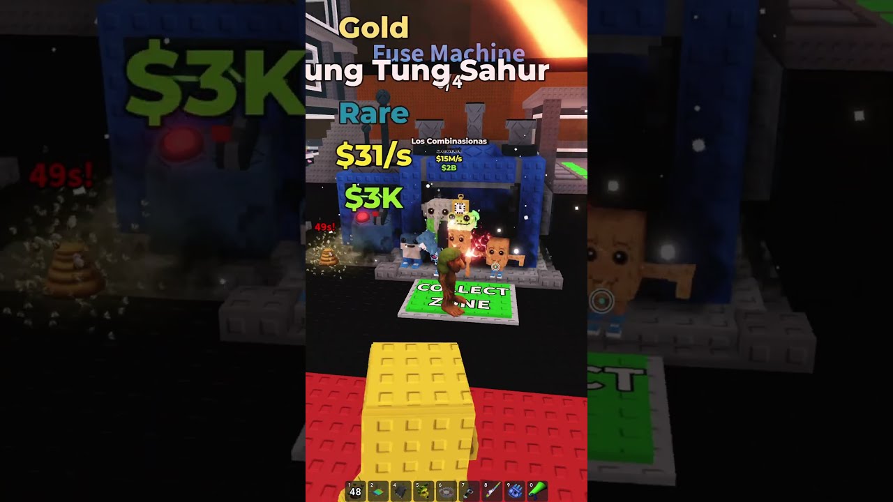 I Put 12 Secrets In Fuse Machine And Got Los Combination Steal A Brainrot Roblox Shorts