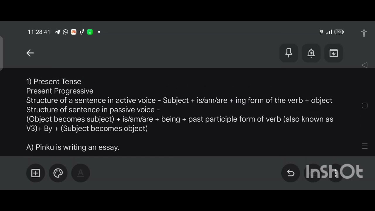 Active voice and Passive voice (present simple and present progressive) English Grammar 