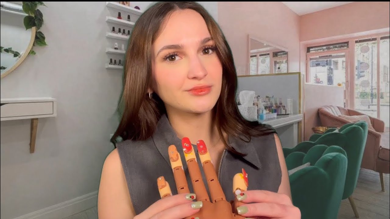 ASMR Rude Nail Tech does your nails (she’s also your “friend” and has a one star review ⭐️) 💅🏼🫠