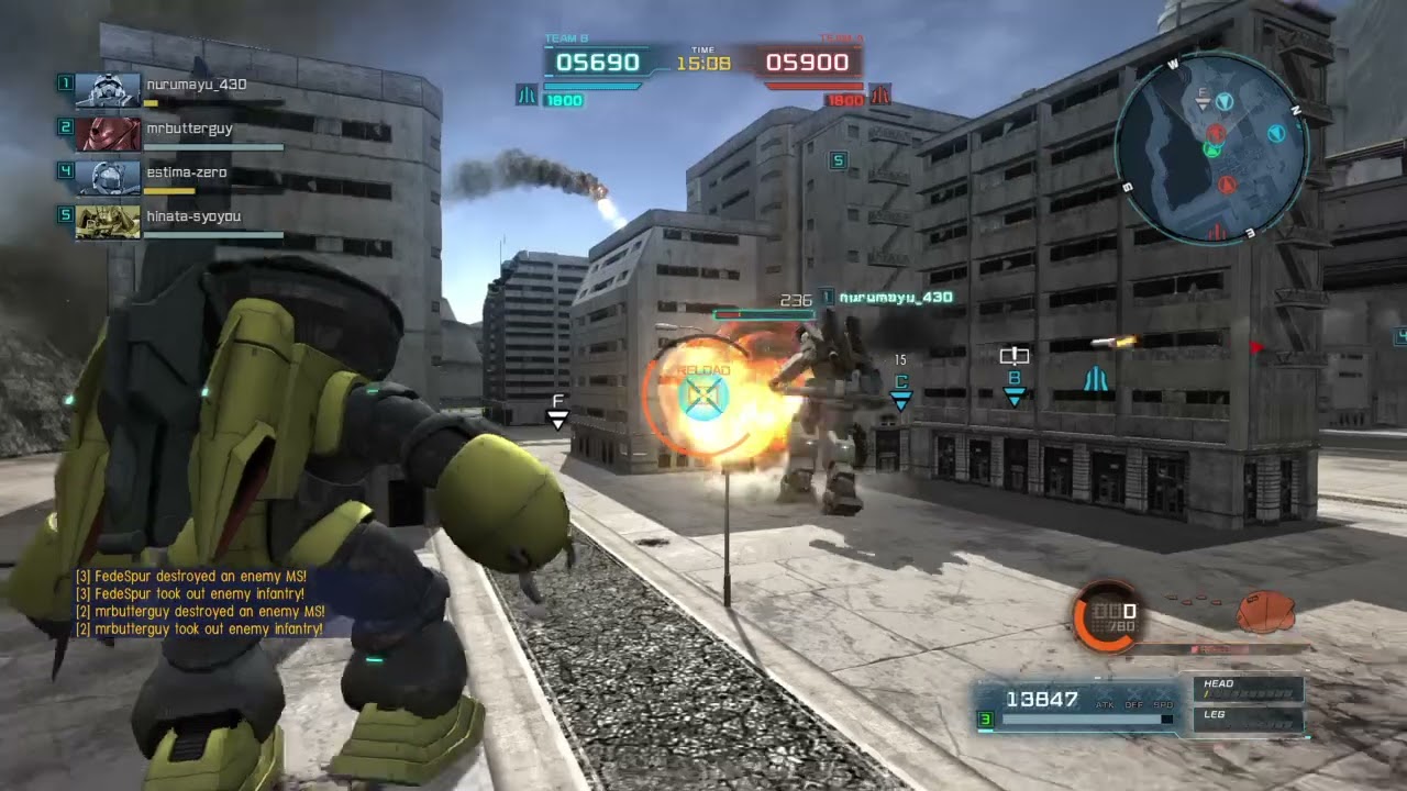 Last minute of chaos MOBILE SUIT GUNDAM BATTLE OPERATION 2