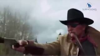 Funny Surf Wipeouts - John Wayne Shooting Surfers