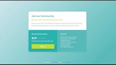 Single price grid component Frontend Mentor Challenge | HTML CSS