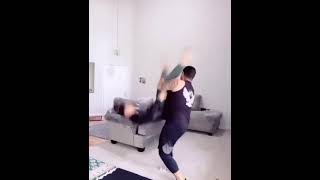 Man Dropped His Girlfriend Doing A Couple Fitness Challenge - Painful Fail
