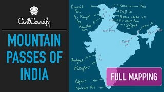 Important Mountain Passes of India | Full Mapping Practice