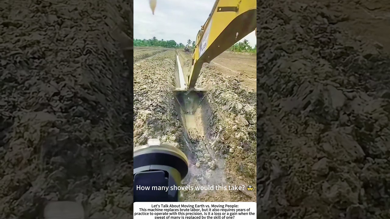 The Quick Cut: Excavator Carving an Irrigation Ditch 🌊⛏️