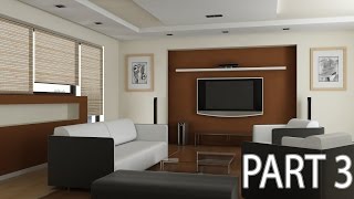 Coffee table and other details modeling with v-ray 3.4 + 3ds max - interior 1 - PART 3