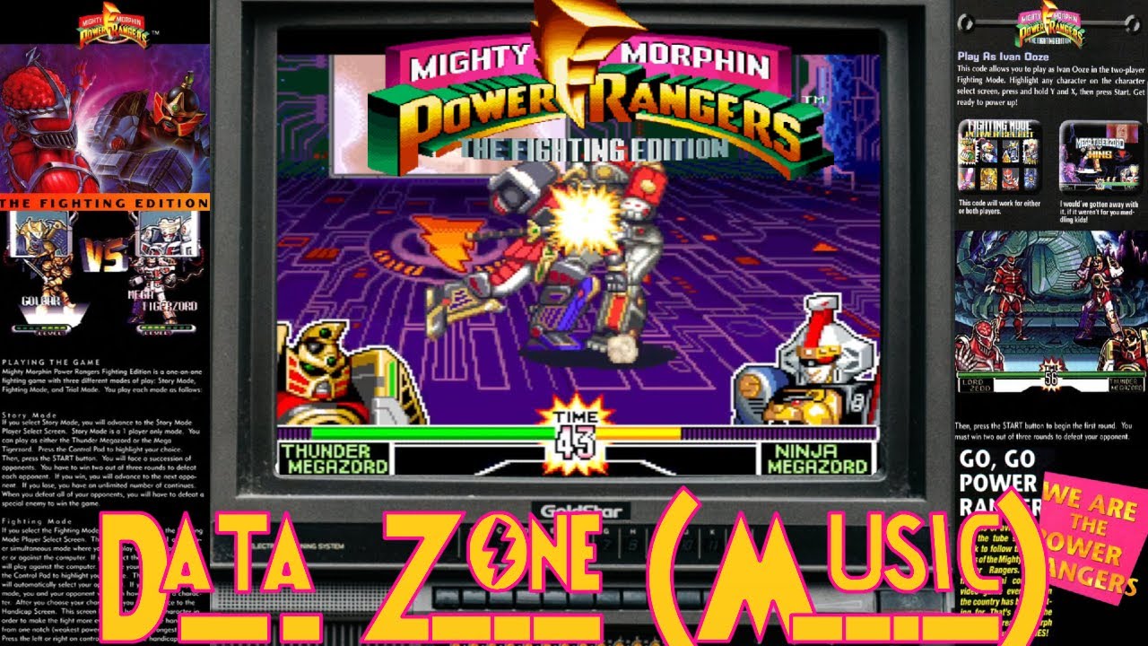 Mighty Morphin Power Rangers Fighting Edition (Music) - Data Zone - YouTube