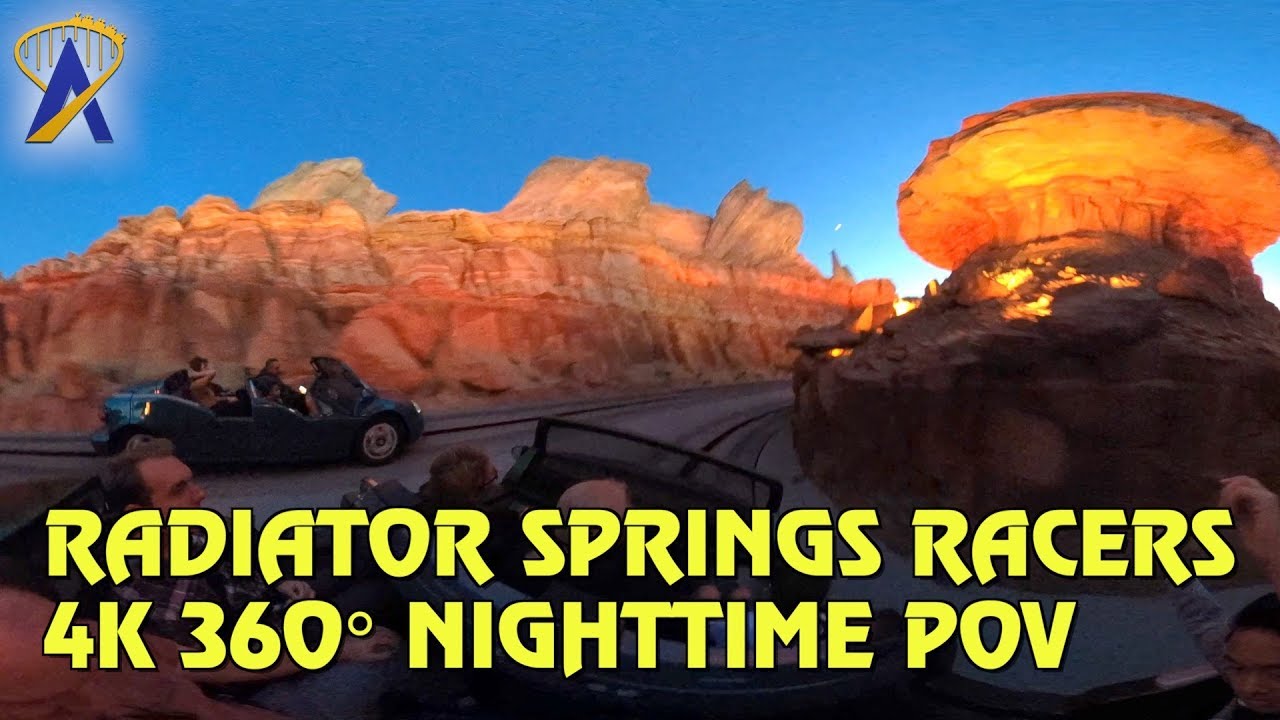 Radiator Springs Racers 4K 360° Nighttime VR POV at Disney California
